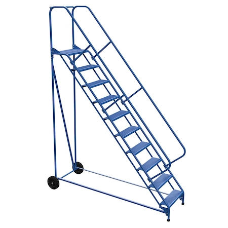 Vestil 130 H Steel Roll A Fold Ladder, 50 deg., Perf, 10 Step, 10 in Steps LAD-RAF-10-24-P-EZ